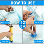 Vacuum Storage 5 Pcs Sealed Bags With Hand Pump