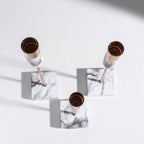 3 PCS Marble Shade Design Candle Holder