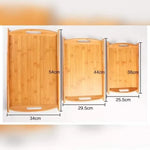 3 pcs Quality Bamboo Wooden Tray Set